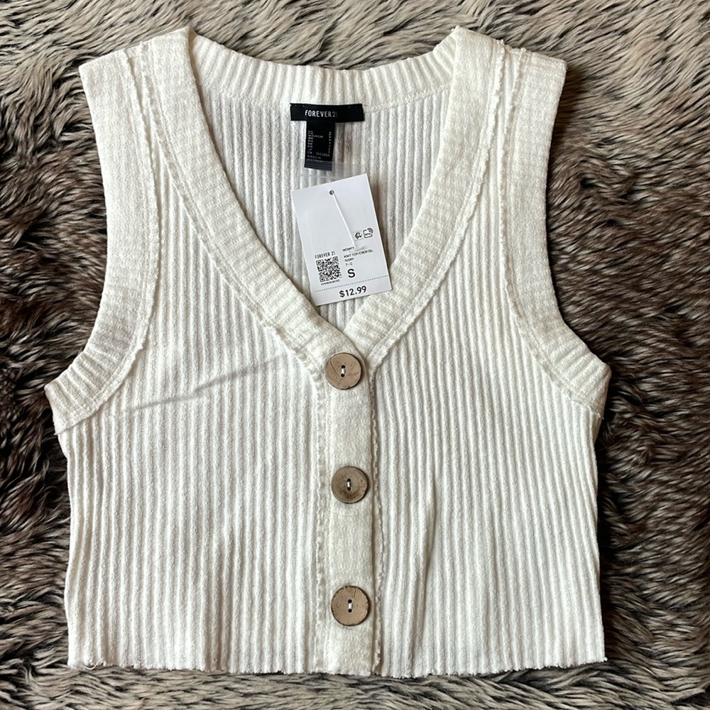 Forever 21 button up tank top